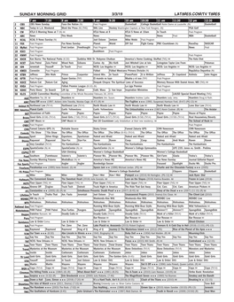 Sunday Morning Grid 3/3/19 Latimes.Com/Tv Times