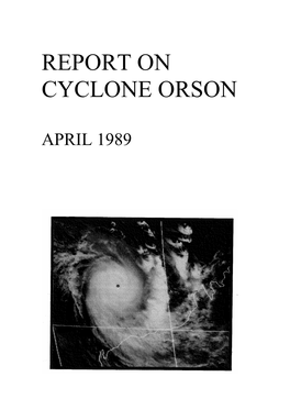 Report on Cyclone Orson