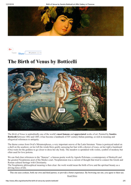 The Birth of Venus by Botticelli