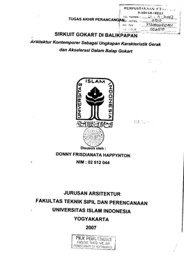 Armektur Kontemporer Sebagai Ungkapan Karakteristik Gerak Dan Akselerasi Dalam Balap Gokart