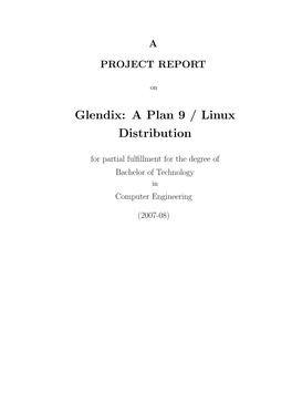 A Plan 9 / Linux Distribution