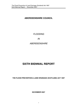 Sixth Biennial Report