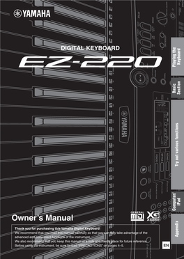 EZ-220 Owner's Manual