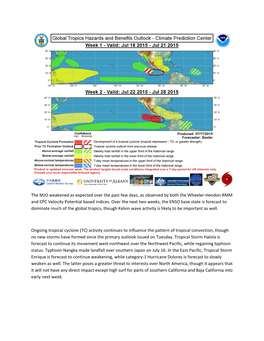 The MJO Weakened As Expected Over the Past Few Days, As Observed by Both the Wheeler-Hendon RMM and CPC Velocity Potential Based Indices