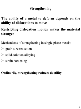 Strain Hardening