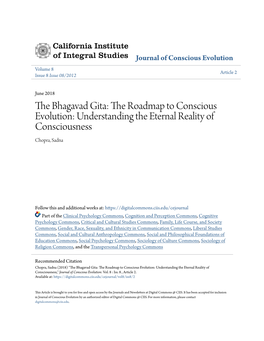 The Bhagavad Gita: the Roadmap to Conscious Evolution: Understand