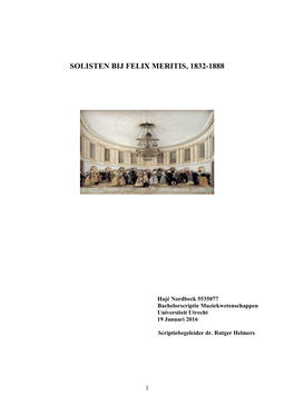 Solisten Bij Felix Meritis, 1832-1888