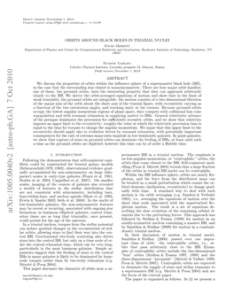 Orbits Around Black Holes in Triaxial Nuclei