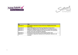 Consultation Responses to Herne Hill Forum Neighbourhood Area Application PDF 325 KB