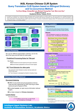 IASL Korean-Chinese CLIR System