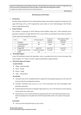 Brief Summary of the Project 1. Introduction Ninaidevi Sakhar