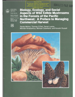 Biology, Ecology, and Social Aspects of Wild Edible Mushrooms in the Forests of the Pacific Northwest: a Preface to Managing Commercial Harvest