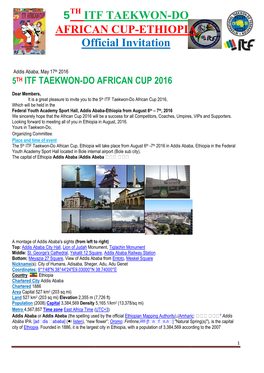 5Th African Cup Invitation