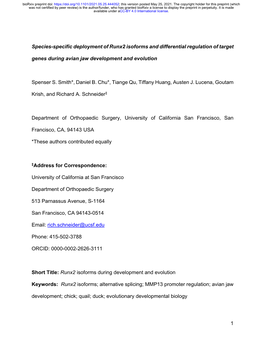 Runx2 Isoform Manuscript for Biorxiv