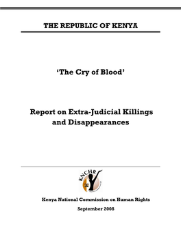 Report on Extra-Judicial Killings and Disappearances