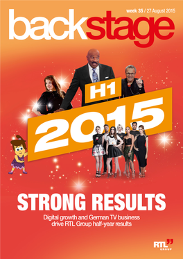 Digital Growth and German TV Business Drive RTL Group Half-Year Results Week 35 / 27 August 2015