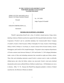 Flynn V. Exelon