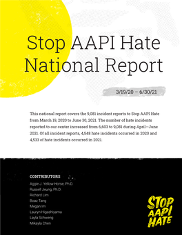 Stop AAPI Hate National Report