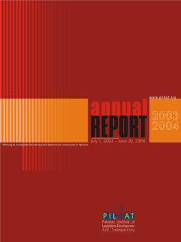 Annual Report July 1, 2003 - June 30, 2004 Table of Contents