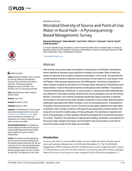 A Pyrosequencing-Based Metagenomic