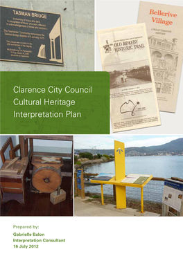 Clarence City Council Cultural Heritage Interpretation Plan