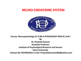 Neuro-Endocrine System