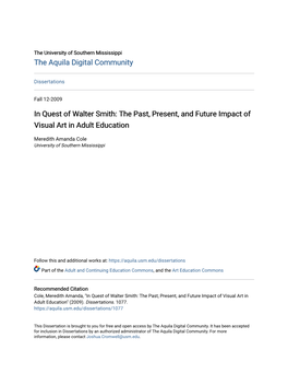 The Past, Present, and Future Impact of Visual Art in Adult Education