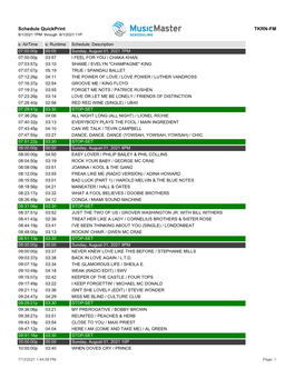 Schedule Quickprint TKRN-FM