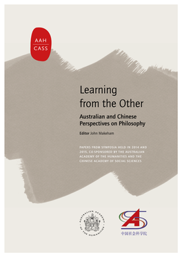 Learning from the Other: Australian and Chinese Perspectives on Philosophy, Ed