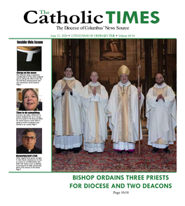 Bishop Ordains Three Priests for Diocese and Two Deacons