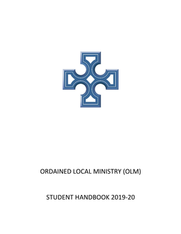 Ordained Local Ministry (Olm) Student Handbook 2019-20