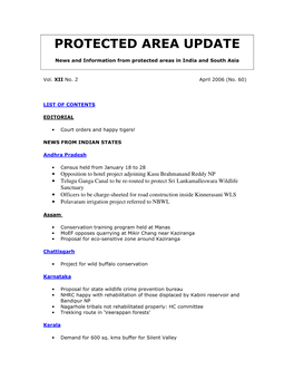 Protected Area Update