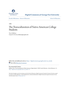 The Transculturation of Native American College Students