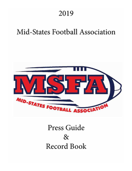 2019 Mid-States Football Association Press Guide & Record Book