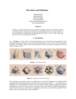 Elevation Stellation