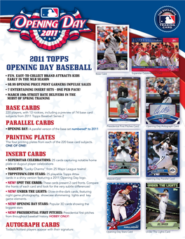 2011 Topps Opening Day Baseball