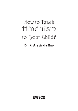 Hinduism to Your Child?