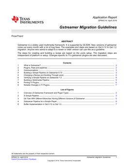 Gstreamer Migration Guidelines