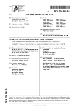 Process for Preparing Highly Pure Lithium Carbonate