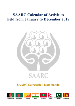 SAARC Calendar of Activities Held from January to December 2018