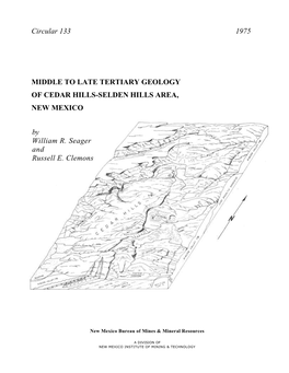 Middle to Late Tertiary Geology of the Cedar Hills-Selden Hills Area, Dona