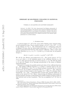 Arxiv:1509.03680V1 [Math.CO] 11 Sep 2015 Is the Number of Lattice Points on the Boundary of P