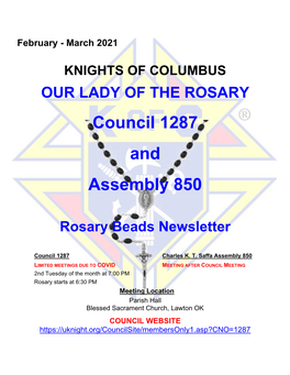 February-March 2021 Rosary Beads Newsletter