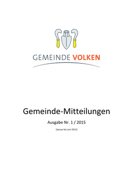 Gemeinde-Mitteilungen Nr. 1 / 2015