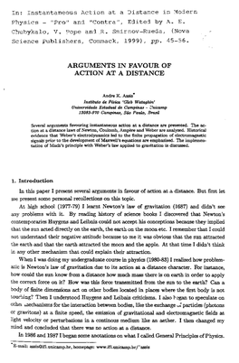 Arguments in Favour of Action at a Distance