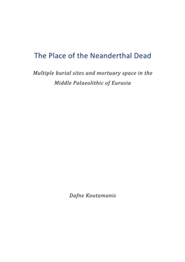 The Place of the Neanderthal Dead