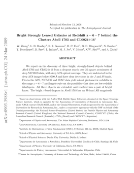 Bright Strongly Lensed Galaxies at Redshift Z~ 6-7 Behind the Clusters