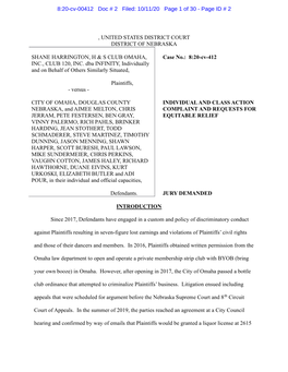 8:20-Cv-00412 Doc # 2 Filed: 10/11/20 Page 1 of 30 - Page ID # 2