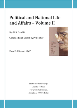 Political and National Life and Affairs – Volume II