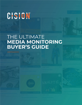The Ultimate Media Monitoring Buyer's Guide